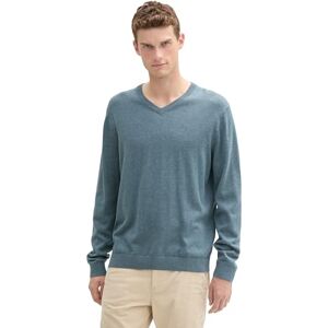 TOM TAILOR Men's 1039811 Pullover Sweater, 36148-Stormy Teal Melange, XL TOM TAILOR Men's 1039811 Pullover Sweater, 36148-Stormy Teal Melange, XL