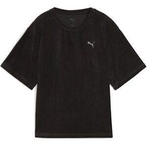 Puma ESS Elevated Relaxed Velour Rib Tee Black Puma ESS Elevated Relaxed Velour Rib Tee Black