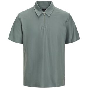 JACK & JONES Men's Jprblaandrew Ss Zip Polo, Stormy Sea, XS JACK & JONES Men's Jprblaandrew Ss Zip Polo, Stormy Sea, XS