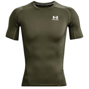 Under Armour UA HG Armour Comp SS Short Sleeve Tops Marine OD Green/White Size: LG Under Armour UA HG Armour Comp SS Short Sleeve Tops Marine OD Green/White Size: LG