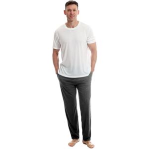 Light & Shade Men's Two-Piece Pyjamas Crew Neck T-Shirt and Trousers Bottoms Pyjama Set, White, M Light & Shade Men's Two-Piece Pyjamas Crew Neck T-Shirt and Trousers Bottoms Pyjama Set, White, M