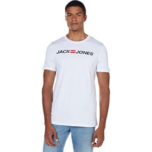 JACK & JONES Men's Jjecorp Logo Tee Ss Crew Neck Noos Pls T-Shirt, White, 8XL JACK & JONES Men's Jjecorp Logo Tee Ss Crew Neck Noos Pls T-Shirt, White, 8XL