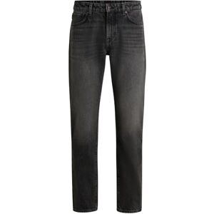 Boss Mens RE.Maine BO Maine Black Regular-fit Jeans in Rigid Denim Boss Mens RE.Maine BO Maine Black Regular-fit Jeans in Rigid Denim