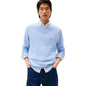 Tommy Hilfiger Men’s Regular Fit Essential Structure Crew Neck Jumper, Blue (Vessel Blue Heather), M Tommy Hilfiger Men’s Regular Fit Essential Structure Crew Neck Jumper, Blue (Vessel Blue Heather), M