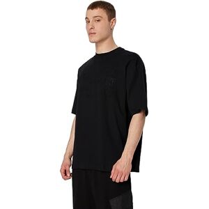 Armani Exchange Men's Oversized Heavy Cotton Jersey Embossed Logo Jumper Polo Sweater, Black, XXL Armani Exchange Men's Oversized Heavy Cotton Jersey Embossed Logo Jumper Polo Sweater, Black, XXL