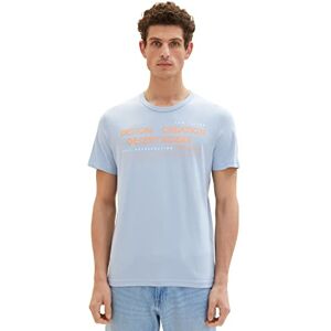TOM TAILOR Men's 1036426 T-Shirt with Print, 26320-Stonington Blue, M TOM TAILOR Men's 1036426 T-Shirt with Print, 26320-Stonington Blue, M
