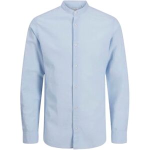 JACK & JONES Men's Jjebreeze Band Shirt Ls Sn Long Sleeve, Chambray Blue, L JACK & JONES Men's Jjebreeze Band Shirt Ls Sn Long Sleeve, Chambray Blue, L
