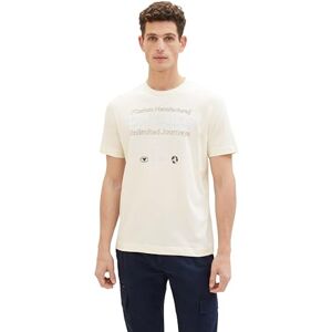 TOM TAILOR Men's 1040034 T-Shirt, 18592-Vintage Beige, L TOM TAILOR Men's 1040034 T-Shirt, 18592-Vintage Beige, L