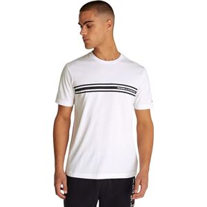 Tommy Hilfiger Men’s Central Chest Stripe Short Sleeve Cotton T-Shirt, White (White), XXL Tommy Hilfiger Men’s Central Chest Stripe Short Sleeve Cotton T-Shirt, White (White), XXL