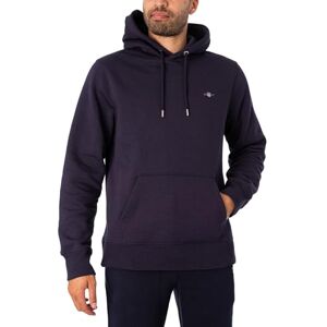 GANT Men's Reg Shield Hoodie, Evening Blue, M GANT Men's Reg Shield Hoodie, Evening Blue, M