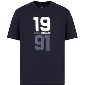 Armani Exchange Model 3DZTLKZJLFZ1583 Cotton Navy T-shirt - T-shirt Armani Exchange Model 3DZTLKZJLFZ1583 Cotton Navy T-shirt - T-shirt