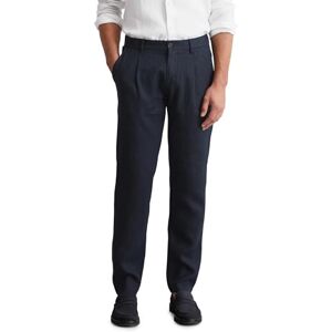 Marc O'Polo Marc OߴPolo Men's Long Linen Trousers with Elasticated Waist, Blue (Dark Navy), W40/L32 Marc O'Polo Marc OߴPolo Men's Long Linen Trousers with Elasticated Waist, Blue (Dark Navy), W40/L32