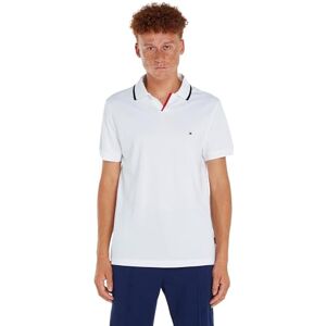 Tommy Hilfiger Men RWB Tipped V Collar Reg Polo S/S Polos, White, S Tommy Hilfiger Men RWB Tipped V Collar Reg Polo S/S Polos, White, S