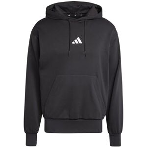 adidas Men's ESSENTIALS FEELCOZY FLEECE HOODIE, black/white, M adidas Men's ESSENTIALS FEELCOZY FLEECE HOODIE, black/white, M