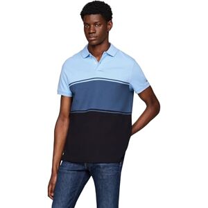 Tommy Hilfiger Tommy Hillfiger Men's Short Sleeve Regular Fit Colour Block Polo Shirt, Blue (Aegean Sea), XS Tommy Hilfiger Tommy Hillfiger Men's Short Sleeve Regular Fit Colour Block Polo Shirt, Blue (Aegean Sea), XS