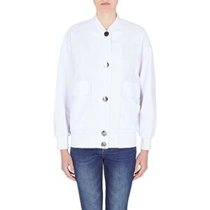 Armani Exchange Unisex Sustainable, Cross Gender, Round Metal Buttons Jacket, Look, White, Small, Optical. White, S Armani Exchange Unisex Sustainable, Cross Gender, Round Metal Buttons Jacket, Look, White, Small, Optical. White, S
