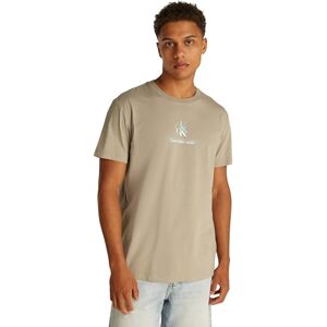 Calvin Klein Men’s Short Sleeve Shadow Logo Regular Fit T-Shirt, Beige (Aluminum), XXS Calvin Klein Men’s Short Sleeve Shadow Logo Regular Fit T-Shirt, Beige (Aluminum), XXS