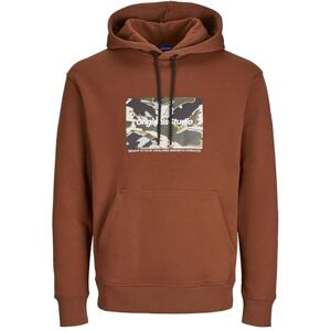 JACK & JONES Men's Jorvesterbro Newton Boxfront Sweat Bf Hooded Sweatshirt, Brandy Brown, S JACK & JONES Men's Jorvesterbro Newton Boxfront Sweat Bf Hooded Sweatshirt, Brandy Brown, S