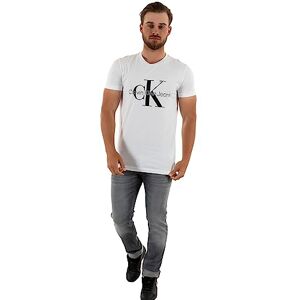 Calvin Klein Men Short-Sleeve T-Shirt Core Monologo Slim Fit, White (Bright White), 3XL Calvin Klein Men Short-Sleeve T-Shirt Core Monologo Slim Fit, White (Bright White), 3XL