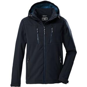 killtec KOW 79 MN SFTSHLL JCKT Men's Softshell Jacket with Zip-Off Hood Black Blue 3XL 43323-000 killtec KOW 79 MN SFTSHLL JCKT Men's Softshell Jacket with Zip-Off Hood Black Blue 3XL 43323-000