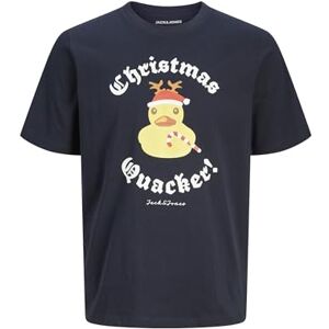 JACK & JONES Men's Jjxmas Funny Tee SS Crew Neck T-Shirt, Sky Captain, S JACK & JONES Men's Jjxmas Funny Tee SS Crew Neck T-Shirt, Sky Captain, S