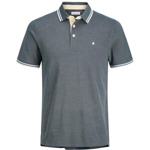 JACK & JONES Men's Male Plus Size Einfarbig Poloshirt Jjepaulos Polo Ss Noos Pls, Stormy Weather, 5XL JACK & JONES Men's Male Plus Size Einfarbig Poloshirt Jjepaulos Polo Ss Noos Pls, Stormy Weather, 5XL