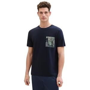 TOM TAILOR Men's 1040945 T-Shirt, 10668-Sky Captain Blue, S TOM TAILOR Men's 1040945 T-Shirt, 10668-Sky Captain Blue, S