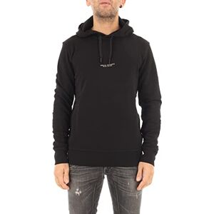 Armani Exchange Men's Pull-Over Hooded Sweatshirt with Front Back Logo, 1200 Black, S Armani Exchange Men's Pull-Over Hooded Sweatshirt with Front Back Logo, 1200 Black, S