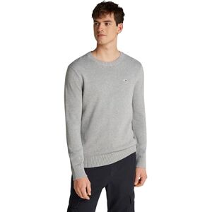 Tommy Jeans Men's Crew Neck Slim Fit Knitted Jumper, Grey (Grey HTR), XXL Tommy Jeans Men's Crew Neck Slim Fit Knitted Jumper, Grey (Grey HTR), XXL