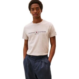 Tommy Hilfiger Men’s Short Sleeve Slim Fit T-Shirt, Beige (Heathered Pebble), L Tommy Hilfiger Men’s Short Sleeve Slim Fit T-Shirt, Beige (Heathered Pebble), L