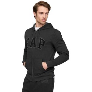 GAP Men's Logo Heritage Hoodie Hooded Full Zip Sweatshirt, New Charcoal Grey, XL GAP Men's Logo Heritage Hoodie Hooded Full Zip Sweatshirt, New Charcoal Grey, XL