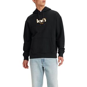 Levi's Men's Relaxed Graphic Sweatshirt Hoodie, Holiday Poster Hoodie Caviar*, S Levi's Men's Relaxed Graphic Sweatshirt Hoodie, Holiday Poster Hoodie Caviar*, S