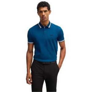 Boss Mens Paddy Contrast-Logo Paddy Polo Shirt in Cotton piqué Boss Mens Paddy Contrast-Logo Paddy Polo Shirt in Cotton piqué