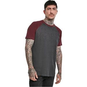 Urban Classics Men's Raglan Contrast Tee T-Shirt, Charcoal/Burgundy, M Urban Classics Men's Raglan Contrast Tee T-Shirt, Charcoal/Burgundy, M