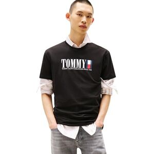 Tommy Jeans Mens TJM Reg DNA Flag Tee Ext Dm0dm21941 S/S T-Shirt, Black (Black), S UK Tommy Jeans Mens TJM Reg DNA Flag Tee Ext Dm0dm21941 S/S T-Shirt, Black (Black), S UK