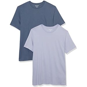 Amazon Essentials Men's T-Shirt Slim-Fit Short-Sleeve Crewneck, Pack of 2, Lavender/Washed Blue, L Amazon Essentials Men's T-Shirt Slim-Fit Short-Sleeve Crewneck, Pack of 2, Lavender/Washed Blue, L