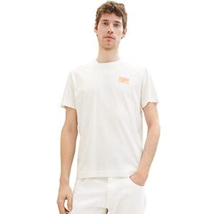 TOM TAILOR Men's 1036431 T-Shirt in Washed Look, 10332-Off White, XL TOM TAILOR Men's 1036431 T-Shirt in Washed Look, 10332-Off White, XL