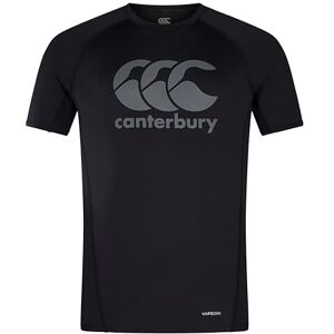 Canterbury Men's Large Logo Superlight T-Shirt, Black/Gunmetal Grey S Canterbury Men's Large Logo Superlight T-Shirt, Black/Gunmetal Grey S