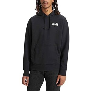 Levi's Men's Relaxed Graphic Sweatshirt Hoodie, Poster Hoodie Caviar*, S Levi's Men's Relaxed Graphic Sweatshirt Hoodie, Poster Hoodie Caviar*, S