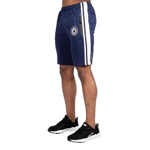 GORILLA WEAR Stratford Track Shorts Blue Bodybuilding Sports Everyday Leisure with Logo Print Light and Comfortable for Optimal Movement Made of Polyester and Spandex GORILLA WEAR Stratford Track Shorts Blue Bodybuilding Sports Everyday Leisure with Logo Print Light and Comfortable for Optimal Movement Made of Polyester and Spandex