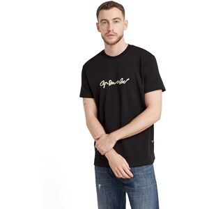 G-STAR Men's G-Script T-Shirt, Black (dk black D25150-C812-6484), L G-STAR Men's G-Script T-Shirt, Black (dk black D25150-C812-6484), L