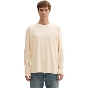 TOM TAILOR Men's 1043414 Long-Sleeved T-Shirt, 27469-Smooth Light Sand, M TOM TAILOR Men's 1043414 Long-Sleeved T-Shirt, 27469-Smooth Light Sand, M