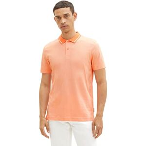 TOM TAILOR Men's 1036437 Polo Shirt with Stripes, 31994-Melon Orange White, XL TOM TAILOR Men's 1036437 Polo Shirt with Stripes, 31994-Melon Orange White, XL