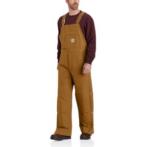 Carhartt Men's Loose Fit Firm Duck Insulated Bib Overall, Brown, Medium Carhartt Men's Loose Fit Firm Duck Insulated Bib Overall, Brown, Medium