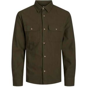 JACK & JONES Men's Jjdarren Flannel Overshirt Ls Casual Shirt, Forest Night, M JACK & JONES Men's Jjdarren Flannel Overshirt Ls Casual Shirt, Forest Night, M