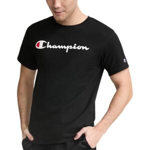 Champion Men's Graphic Jersey Tee T Shirt, Black-y06794, L UK Champion Men's Graphic Jersey Tee T Shirt, Black-y06794, L UK