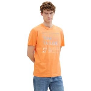 TOM TAILOR Men's 1040897 T-Shirt, 22195 Fruity Melon Orange, M TOM TAILOR Men's 1040897 T-Shirt, 22195 Fruity Melon Orange, M