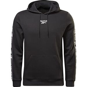Reebok Men's Vector Tape Hooded Sweatshirt, black, S Reebok Men's Vector Tape Hooded Sweatshirt, black, S
