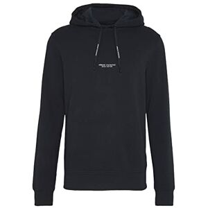 Armani Exchange Men's Pull-Over Hooded Sweatshirt with Front Back Logo, Navy, XL Armani Exchange Men's Pull-Over Hooded Sweatshirt with Front Back Logo, Navy, XL