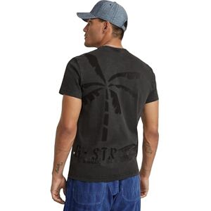 G-STAR RAW G-Star Men's Musa Stencil Pigment Dye T-Shirt, Black (dk black gd D24688-B256-B564), S G-STAR RAW G-Star Men's Musa Stencil Pigment Dye T-Shirt, Black (dk black gd D24688-B256-B564), S
